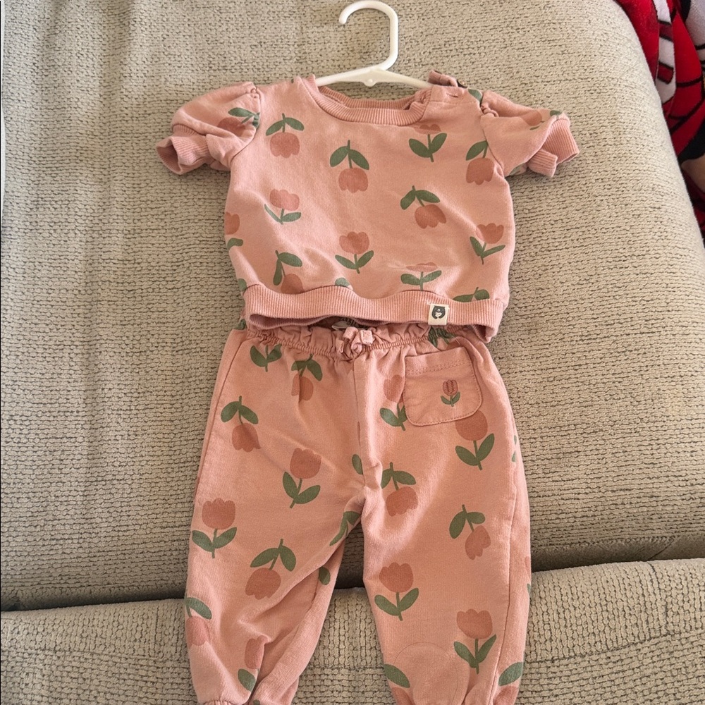 Floral Kids Matching Set - Pink